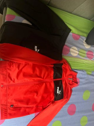 Chándal Puma niño rojo y negro talla L