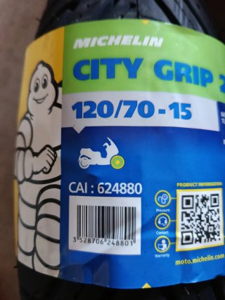 Neumático Michelin City Grip 2 120/70-15