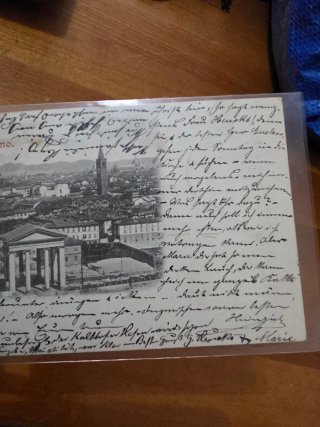 Cartolina Milano 1897 Panorama