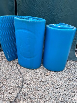 Colchoneta flotador piscina azul Sunray