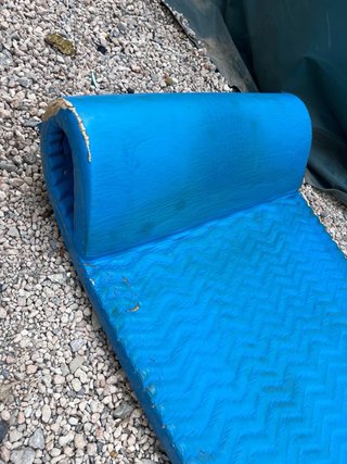 Colchoneta flotador piscina azul Sunray