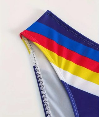 Bañador slip rayas multicolor