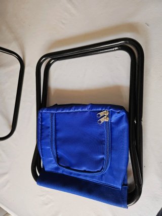 Sillas plegable con bolsa nevera azul