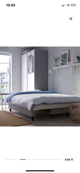 Divano letto Ikea grigio in tessuto Knisa