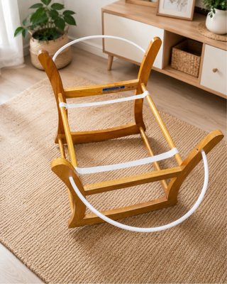 Moisés mimbre con soporte balancín
