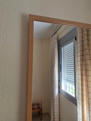 Espejo de pared madera y cristal