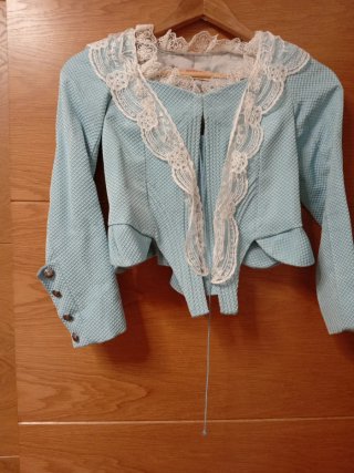 Corpiño Fallera Niña Azul y Blanco
