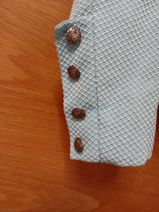 Corpiño Fallera Niña Azul y Blanco