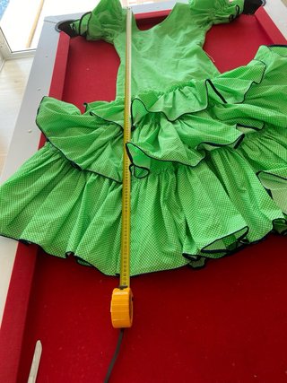 74.-Traje Flamenco Verde Lunares