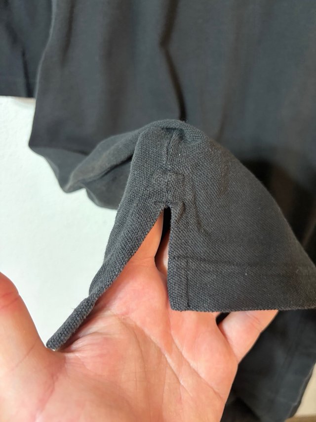 Polo Dockers Negro 100% Algodón Manga Corta