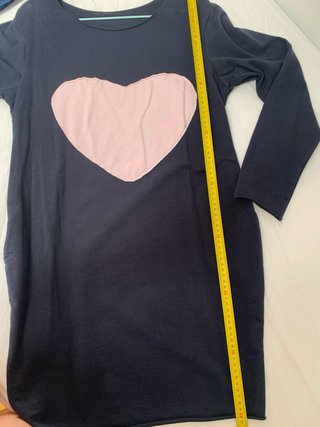Vestido de algodón con corazón rosa T/S