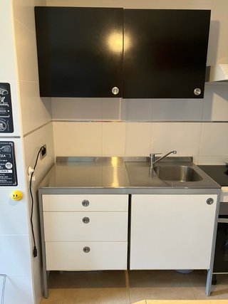 2 Armarios Altos de Cocina Negros UDDEN de IKEA