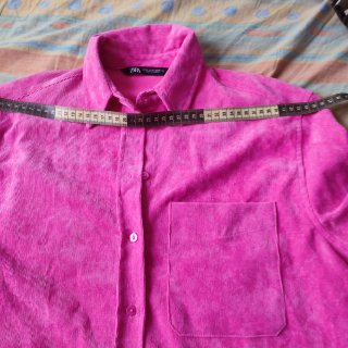 Camisa pana rosa Zara Talla XS