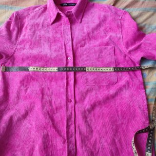 Camisa pana rosa Zara Talla XS