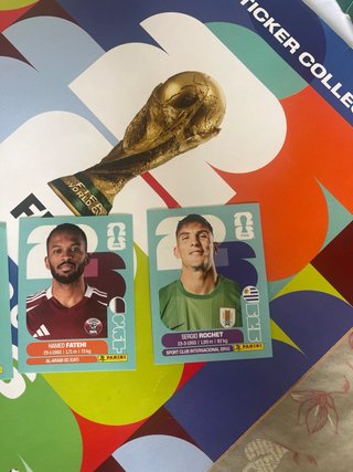 3 Cromos Mundial FIFA: Pellistri, Fatehi, Rochet