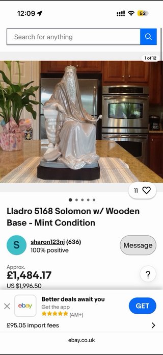 Lladró Rey Salomón 5168 Descatalogada 1982