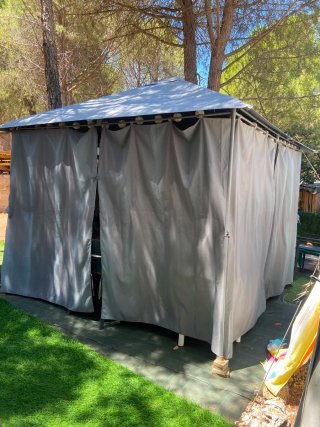 Pérgola 3x3 gris oscura