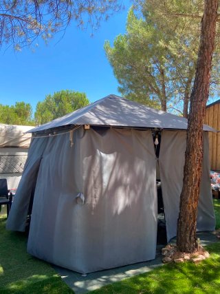 Pérgola 3x3 gris oscura