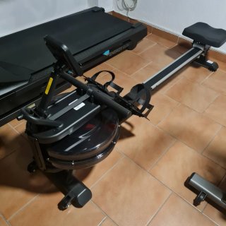 Cinta de correr, bicicleta elíptica y remo