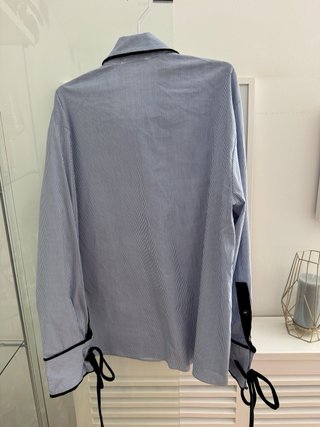 Camisa Zara Rayas Azules con Lazo
