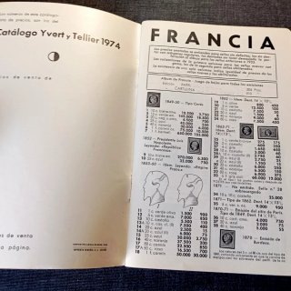 Sellos + Catálogo Lama Francia Andorra Mónaco 1974