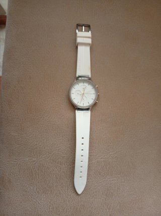 Reloj Calvin Klein Mujer Blanco y Plateado