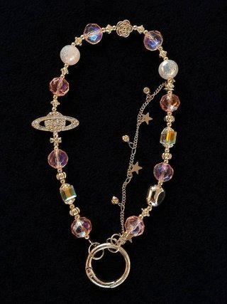 Bag charm Saturno Y2K Cristalli coquette