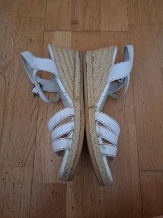 Sandalias cuña blancas Panama Jack