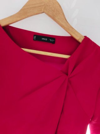 Vestido Mango Rojo Talla L