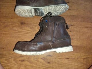 Botas de moto marrones marca Overlap. Talla 42