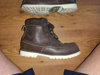 Botas de moto marrones marca Overlap. Talla 42