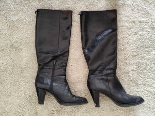 Botas piel tacón caña alta talla 40