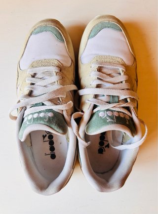 Diadora N.9002 Talla 40 Beige/Verde
