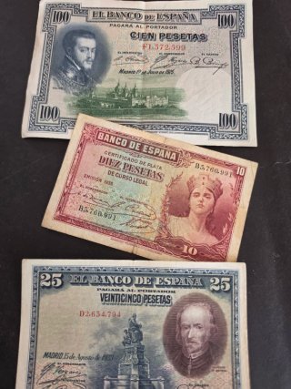 Lote Billetes Españoles historicos.