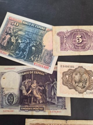 Lote Billetes Españoles historicos.