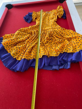 75.-Vestido de gitana amarillo y azul