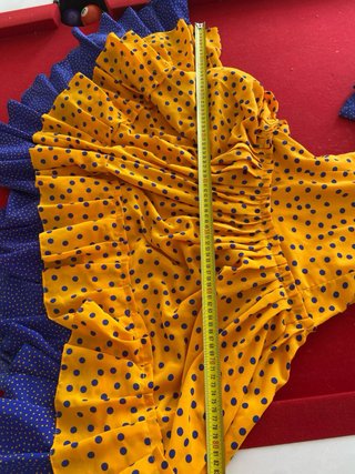 75.-Vestido de gitana amarillo y azul