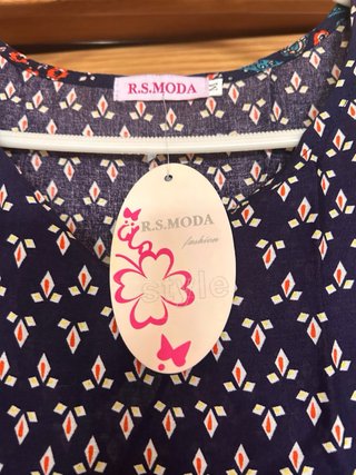 Vestido R.S. MODA estampado mangas 3/4