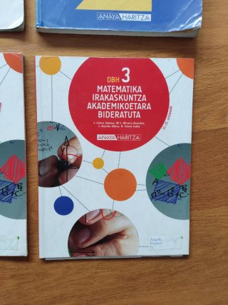 Libros matemáticas ESO (1/2/3) en euskera