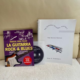 Lote de dos libros de guitarra de Marc Schonbrun