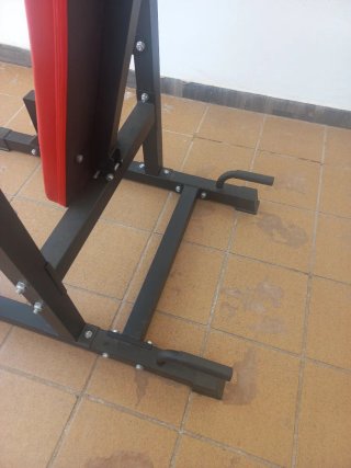 Estación de dominadas y banco abdominales
