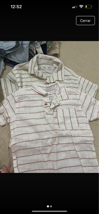 Lote 2 Camisas Zara Bebé Niño Rayas