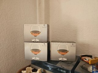 Precio por cada par de Copas de cristal