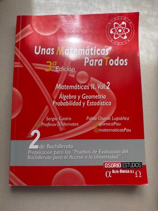 libros unas matematicas para todos