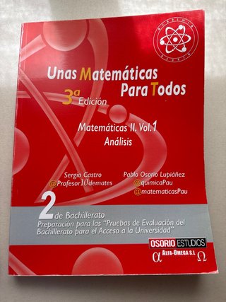 libros unas matematicas para todos
