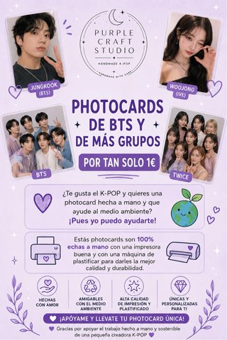 Photocards K-POP BTS, IVE, TWICE y más