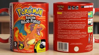 Taza Pokémon Edición Rojo Fuego