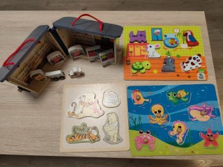 Tienda Aldi y Puzzles Infantiles