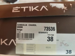 Sandalias ETIKA T.38 Beige Fiesta