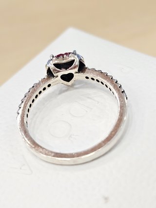 Anillo Pandora Corazón Rojo Talla 58+caja